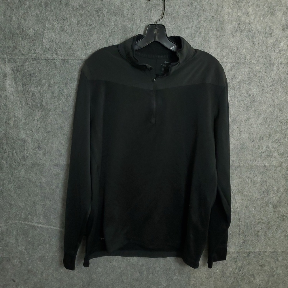 Nike Golf Dri-FIT 1/1 Zip Pullover Men's Large Long Sleeve Black Training Top